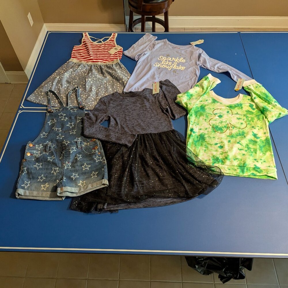 NWT Cat & Jack Holiday Bundle Girl 10-12 Patriotic, Winter, St. Patrick's Day - Picture 13 of 13